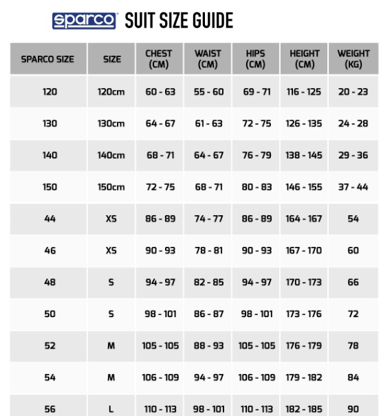 Sparco Prime-K  size guide.jpg